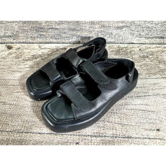 Loeffler Randall Blaise Leather Platform Sandals Mens Size 9 - Picture 1 of 9
